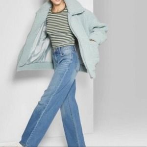 Wild Fable Sherpa Teddy Zip Up Jacket